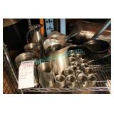 LOT, ASST. S/S JUGS + CREAMERS (18 PCS)