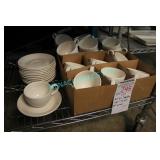 LOT, 30 PCS "STEELITE" CUPS + 12 PCS 6" SAUCERS