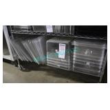 LOT, 10X PLASTIC FULL SIZE INSERTS W/ 24 LIDS