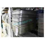 LOT, 7X SHALLOW + DEEP FULL S/S INSERTS W/ 4 LIDS