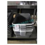 LOT, 8X GREY & WHITE PLASTIC BUS BINS