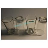 LOT,1+1/2 SHELVES GLASSES W/ GOLF/FOOTBALL IN BASE