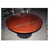 3X, 54"D ROUND, MAHOGANY TABLES (NO BASE)