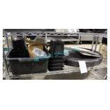 LOT,SHELF OF TRAYS, BIN OF UTENSILS,INSERTS, ETC.