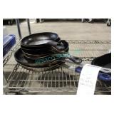 LOT, 8X ASST. FRY PANS (10" + 15")