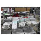 LOT,65 PCS ASST. PLATES, BOWLS, SAUCE DISHES, ETC.