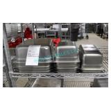 LOT, 13X ASST. S/S INSERTS (1/2, 1/4, 1/6 SIZES)