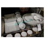 LOT, 17 PCS ASST. BOWLS, PLATTERS + PLATES
