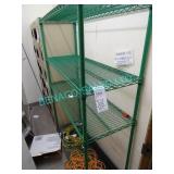 1X, 48" x 18" GREEN COATED, 4 SHELF RACK
