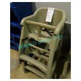 LOT, 2X PLASTIC HIGH CHAIRS