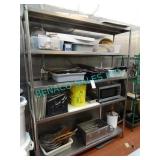 1X, 70" x 17" S/S, 5-SHELF RACK W/ CONTENTS