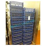 LOT, 20 GLASS RACKS W/ CONTENTS