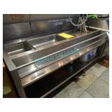 1X, 78" x 30" S/S COCKTAIL SINK W/ SPEEDRAIL