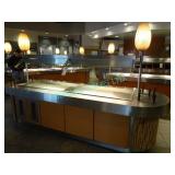 1X, 132" x 42" S/S REFRUGERATED BUFFET W/ 3 DR