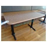 15X, 48" x 30" TABLES W/ CAST IRON BASES