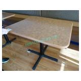 10X, 34" x 30" TABLES W/ CAST IRON BASES