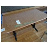 5X, 48" x 30" TABLES W/ CAST IRON BASES (NOTES)