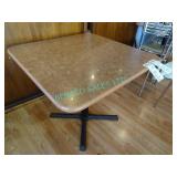 5X, 34" x 34" TABLES W/ CAST IRON BASES & 48"