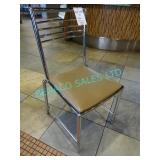 40X CHROME CHAIRS W/ TAN PADDED SEATS