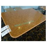 9X, 48" x 30" TABLES W/ CAST IRON BASES