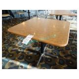 10X, 34" x 34" TABLES W/ CAST IRON BASES