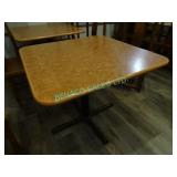 6X, 34" x 34" TABLES W/ CAST IRON BASES