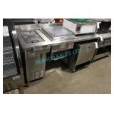 1X, 72" x 31" S/S TABLE W/ FREEZER WELL + WELL W/
