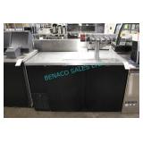 1X,ASBER 60" 2DR DRAUGHT BEER COOLER W/ 6 TAP