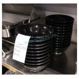 LOT, 21 PCS 8.5"D BLACK BOWLS
