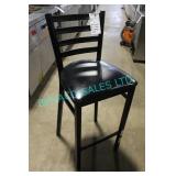 10X, BLACK METAL BAR STOOLS W/ PADDED SEAT