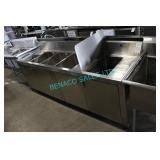 1X, 97" x 28" S/S COUNTER W/ 5 WELL SINK