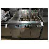 1X, FRYMASTER FM245ESD PROPANE DBL FRYER W/ DUMP
