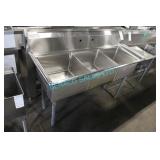 1X, 59.5" 3 WELL S/S SINK (NO TAP)