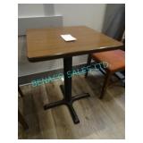 25X, 22" x 22" BROWN CAFE TABLES W/ C.I. BASE