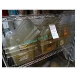 LOT, 12X PLASTIC 1/2 SIZE INSERTS W/ 9 LIDS