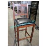 9X, LADDER BACK , WOOD BAR STOOLS  (OFFSITE)