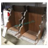LOT, 2X 10"x15"H HD WOOD 4-BOTTLE WINE RACKS