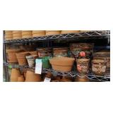 LOT, SHELF OF ASST. POTS (17 PCS)