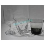 LOT, 48 PCS ASST. WINE GLASSES + 18 PCS SHORT GL.