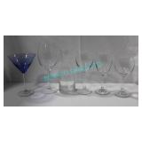 LOT, SHELF OF (52 PCS) ASST. GLASSES + CARAFES