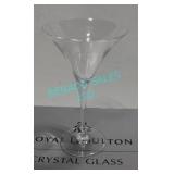 LOT, 24X ROYAL DOULTON CRYSTAL MARTINI GLASSES