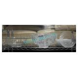 LOT, 2X CRYSTAL BOWLS + 20X 9" GLASS  PLATES