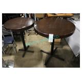 LOT, 4X 36"D + 1X 30"D BAR TABLES (42" HIGH)
