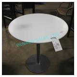 8X, 27" ROUND WHITE TABLES W/ BASE