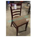 23X, MAHOGANY WOOD CHAIRS W/ PATTERNED PADDED