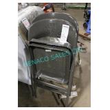 2X, METAL PERFORATED FOLDING CHAIRS