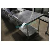 1X, 31 x 30" S/S TABLE W/ GALV. UNDERSHELF
