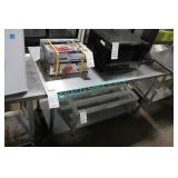 1X, 60" x 30" S/S TABLE W/ GALV. UNDERSHELF