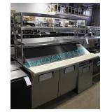 1X,TRUE TSSU-72-30MB-ST, 72" PORTA COLD PREP TBL