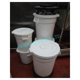 LOT, 6X ROUND INGREDIENT BINS